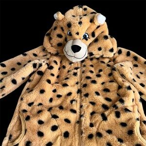 🐆 Rainforest Cafe Cheetah Plush Fleece Costume One Piece Kids 5/6